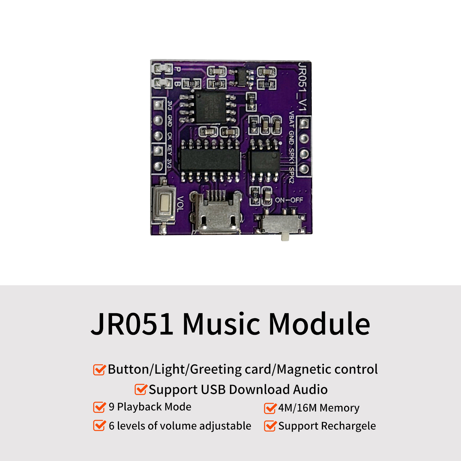 Audio Music To Download - Modul Suara Musik USB penguat 3W