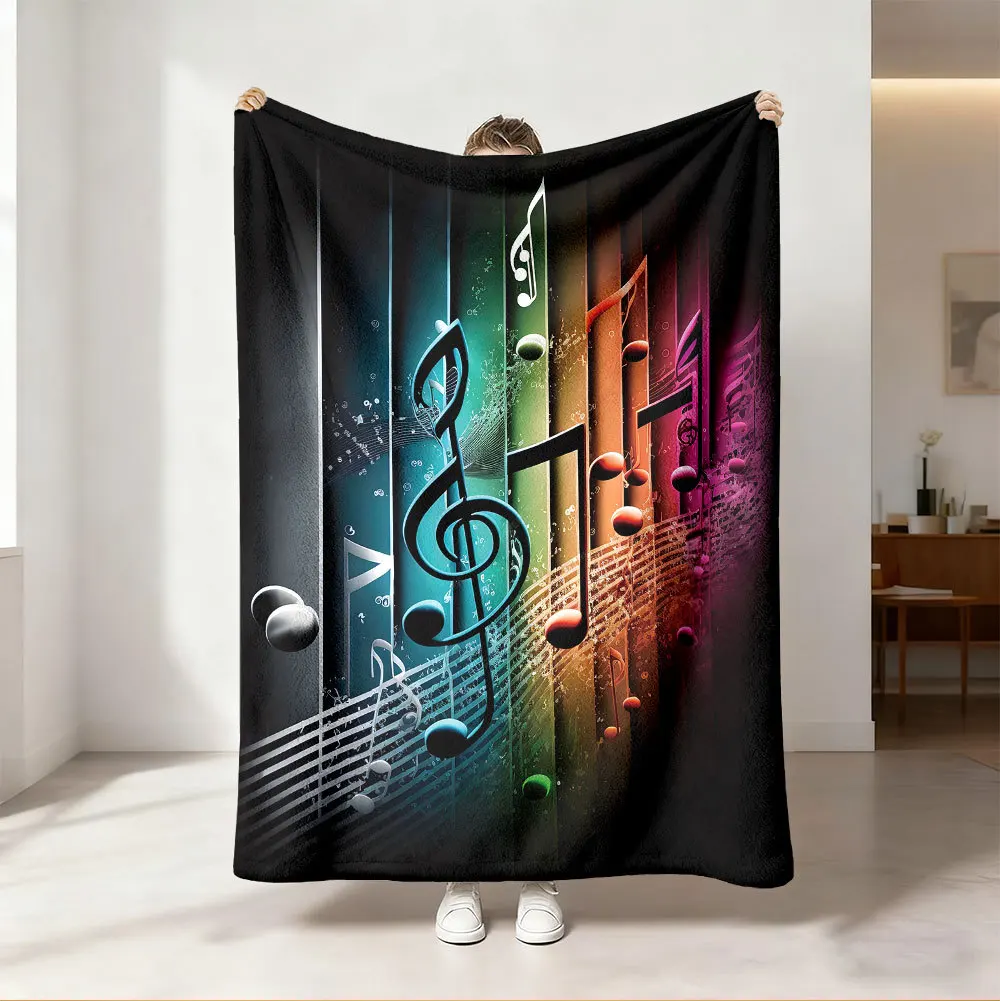 Audio Into Music Sheet - Selimut Lempar Motif Pelangi Neon Cerah