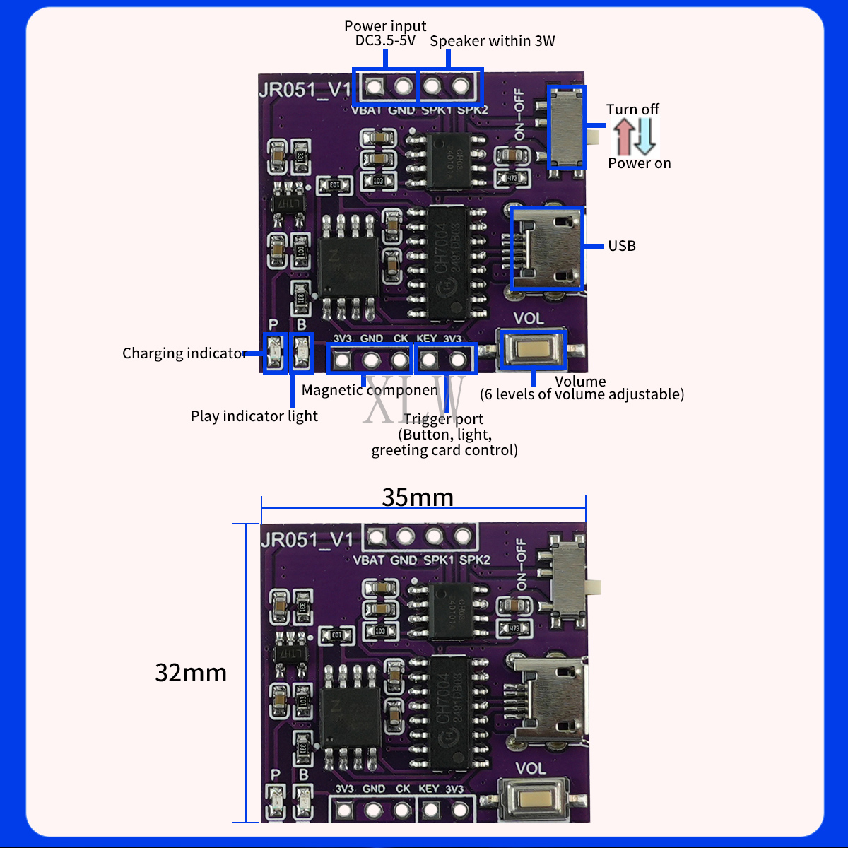 Modul Suara Musik USB penguat  - Audio Music To Download ulasan dan harga