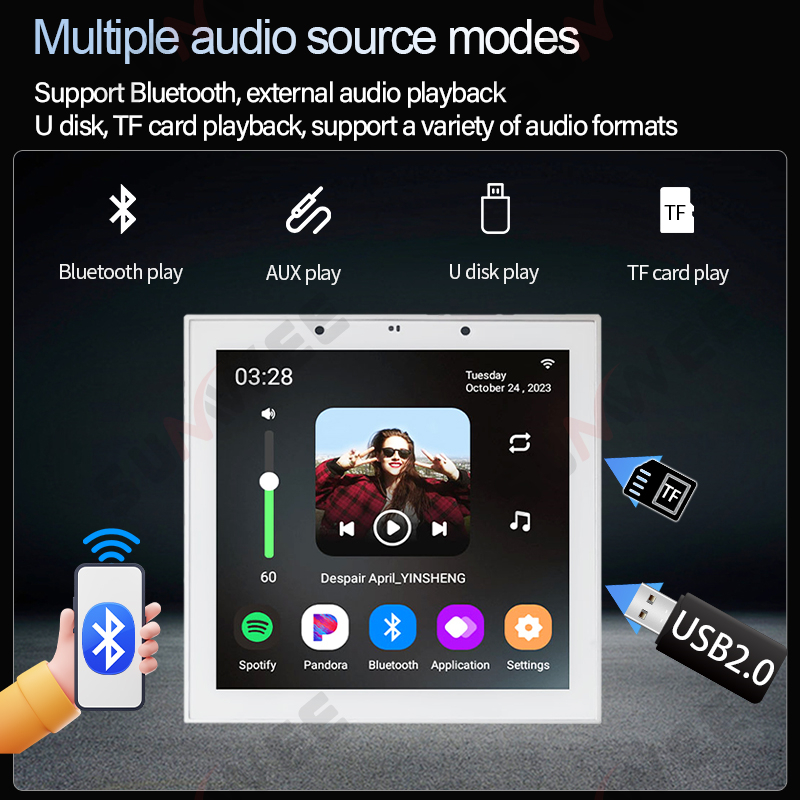 Set Rumah Pintar Tuya 4 Inci A - Audio Music Generator ulasan dan harga
