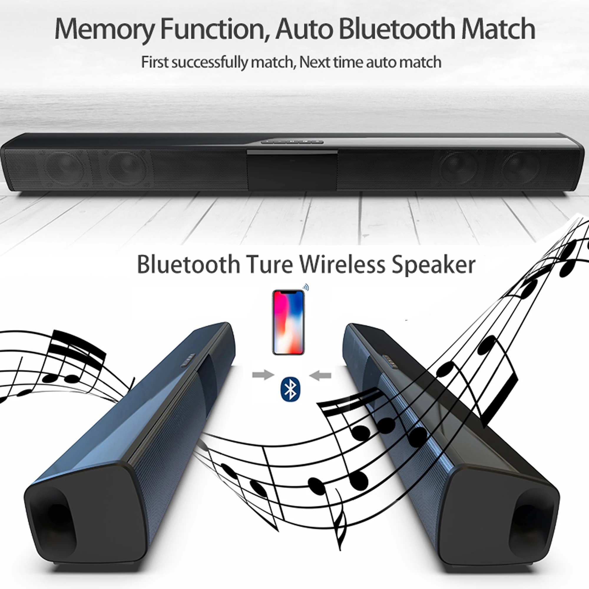 Soundbar daya tinggi 40W untuk - Audio Music Generator ulasan dan harga