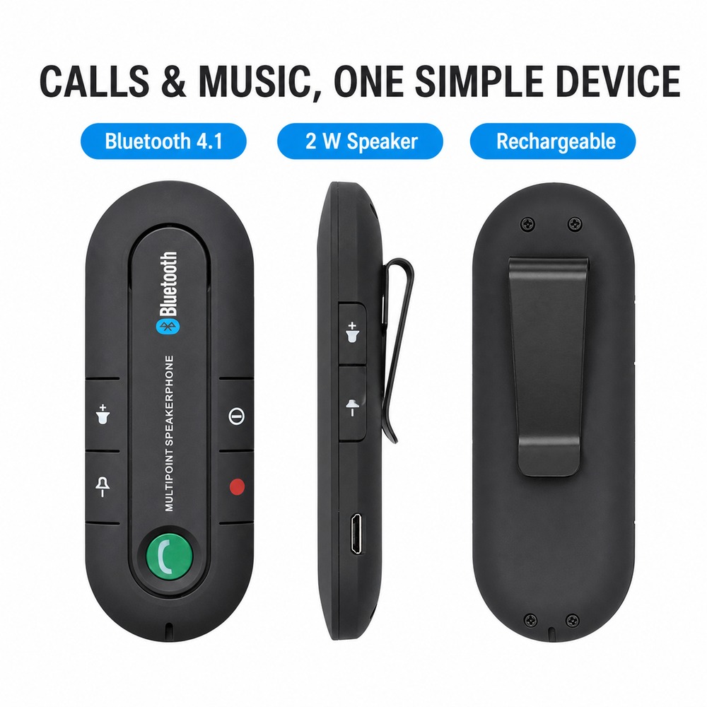 Speakerphone Mobil Bluetooth 4 - Audio Music Car ulasan dan harga