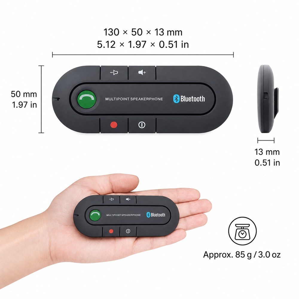 Speakerphone Mobil Bluetooth 4 - Audio Music Car ulasan dan harga